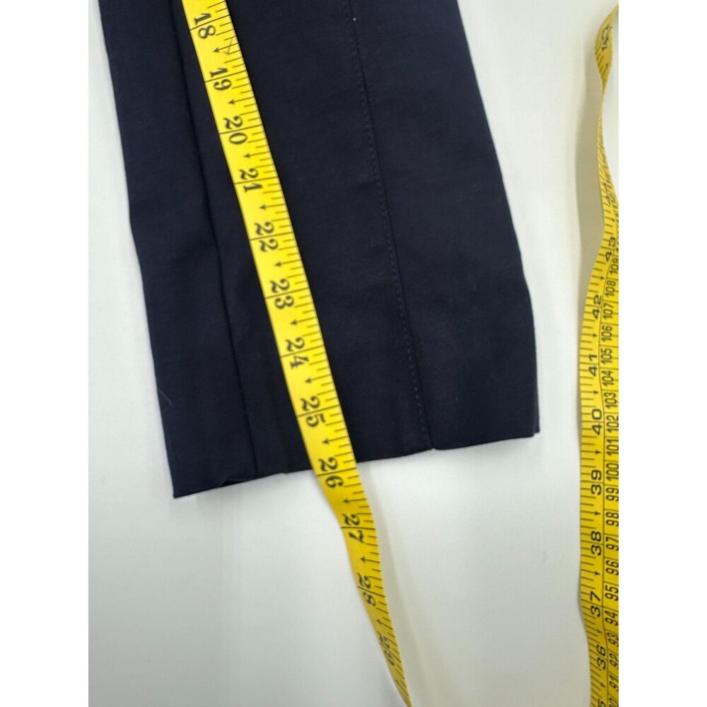 Tory Burch Dress Pants Smart Casual Modern Luxury Pants Sz 0 Ankle Pant Navy - Picture 7 of 9